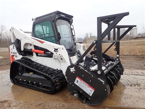 bobcat t770 with forestry mulcher|bobcat t770 track roller.